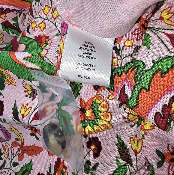 NWT Gibson Latimer Vibrant Cotton Linen Blend Wide Leg High Waist Pants XL - Picture 6 of 6